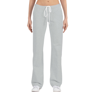 Women's Low Rise Casual Hollow Out Breathable Lightweight Fleece Athletic <b>Flare</b> <b>Legging</b> Sweat Pants - Product Image 1