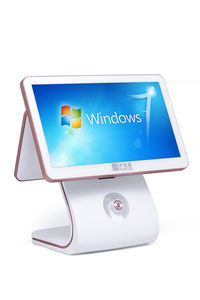 Caja Registradora para Restaurante, Sistema POS con Pantalla Táctil, Sistemas POS <span class=keywords><strong>de</strong></span> 15.6 Pulgadas con Pantalla Dual, Tableta Windows Todo en Uno, Máquina <span class=keywords><strong>de</strong></span> Sistema POS - Product Image 2