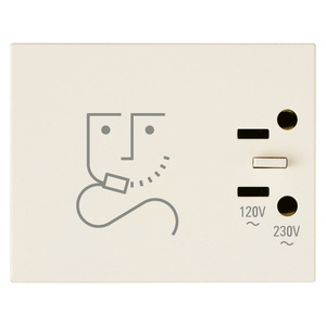 Hemp Razor Socket 230V Electric <b>Shaver</b> Outlet 120V 230V Dual Voltage Wall Plate - Product Image 1