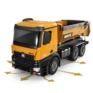 <span class=keywords><strong>Huina</strong></span> <span class=keywords><strong>1573</strong></span> — camion à benne à basculer avec télécommande, camion à benne en alliage RC, lumière 10ch, 2.4GHz, grand camion d'ingénierie, échelle 1:14, brun jouet, nouveau - Product Image 3