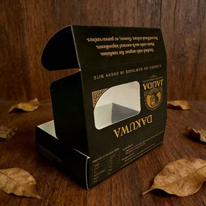 Caja de Embalaje para Cerveza con Ventana Negra Personalizada - Caja de Regalo de Cartón Premium para Botellas de Bebidas - Product Image 1