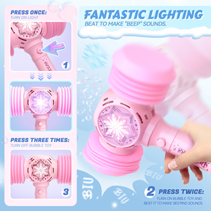 Bong Bóng Cây Đũa Phép Máy Bong Bóng Với Đèn LED & Âm Thanh Đồ Chơi Tự Động Bong Bóng Búa Quà Tặng Chàng Trai Cô Gái Cho Ngoài Trời Vườn - Product Image 5