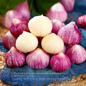 <span class=keywords><strong>Ail</strong></span> à tête unique séché 2025 Nouvelle <span class=keywords><strong>saumure</strong></span> de peau violette en forme de bloc préservée 500g - Product Image 2