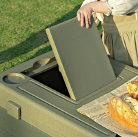 Glacière à roulettes personnalisable de qualité alimentaire pour l'extérieur, style vintage, boîte isotherme