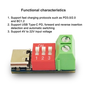 Module de déclenchement de charge rapide FYX Stock PD, émulateur de signal de livraison d'alimentation <span class=keywords><strong>USB</strong></span> réglable 5-20V avec interrupteur DIP - Product Image 2