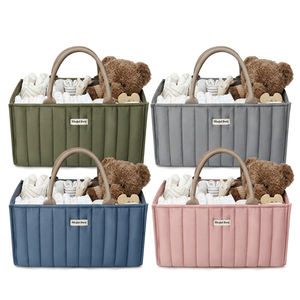 Organizador de Pañales Acolchado para Bebés Recién Nacidos, Niñas y Niños, Organizador de Almacenamiento para Guardería, Portátil - Product Image 1