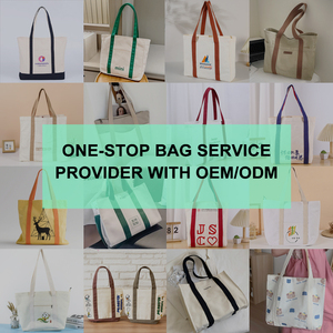 กระเป๋าผ้าแคนวาสสะพายไหล่แบบหนา ทนทาน ใช้ซ้ำได้ พร้อมโลโก้สั่งทำพิเศษ มีช่องใส่ของและซิป - Product Image 4