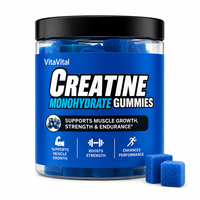 Gummies de créatine monohydrate OEM sous marque privée 5000mg sans sucre végétaliennes pour adultes : soutien immunitaire, gestion de l'énergie, force et récupération