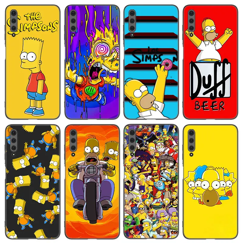 Hot Simpsons Boy Phone Case For Huawei Honor 7A 8A 9X 20 Pro 8 10X Lite 9A 8C 9C 20E 7S 8S 20S 8X 10i 20i 30i Soft Black Cover
