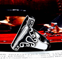 Bague en acier inoxydable pour homme, motif crâne de soldat, gothique, Vampire Antique, bijoux de film de couleur violette, SS8-605R