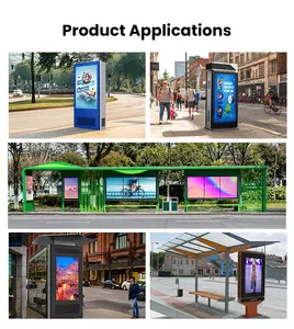 Fabrika fiyat dış mekan reklam ekranı kiosk patlamaya dayanıklı Split ekran reklam billboard standı totem dijital tabela