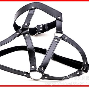 PU leather erotic <b>costumes</b>, bondage tops, breast binders, dog slave bondage games, enslavement props, sex toys. - Product Image 2