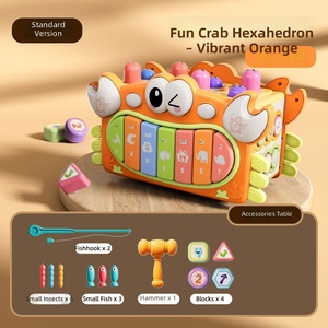 Giocattolo per Bambini, Regalo Educativo Multifunzionale a Sei Lati a Forma di Granchio con Tastiera Musicale - Product Image 6
