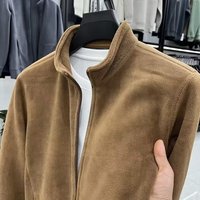 Veste de pilote pour homme, col montant, fermeture éclair, motif cœur, style streetwear, épaisse, chaude, en polyester, pour l'automne et l'hiver