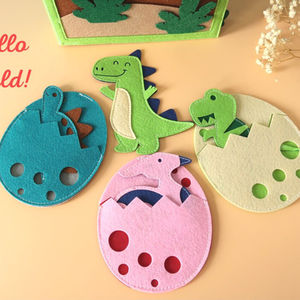 Dinosaurio sensorial Montessori libro ocupado juguetes <span class=keywords><strong>de</strong></span> actividad silenciosa para fines educativos animales <span class=keywords><strong>de</strong></span> fieltro - Product Image 4