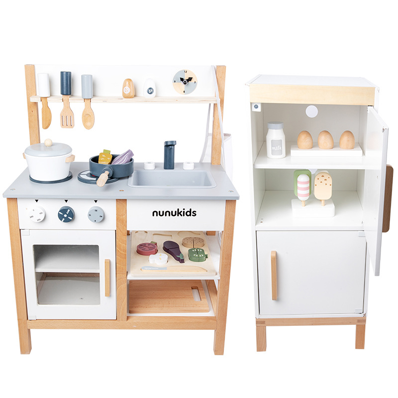知育玩具 nunukids KITCHEN PLAY SET Amazon.com: nunukids Wooden Play Food Sets for Kids Kitchen