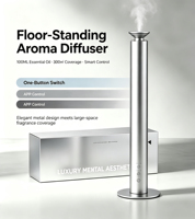 Diffuseur d'arômes HVAC sans eau, à huiles essentielles, silencieux, rechargeable, longue durée de vie de la batterie, diffuseur d'arômes à deux fluides