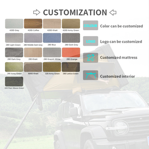 Outdoor 4 People Waterproof Portable <strong>Tents</strong> Box Car <strong>Roof</strong> Top Camping Hardshell Rooftop For Jeep SUV Suzuki - Product Image 6