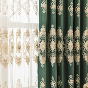 Ready Made stile Europeo <span class=keywords><strong>verde</strong></span> di <span class=keywords><strong>velluto</strong></span> di lusso camera da letto di casa soggiorno <span class=keywords><strong>tende</strong></span> camera - Product Image 4