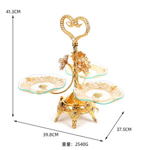 Nuovo Vassoio per Frutta in Vetro Stile Vintage di Lusso 2020 per Uso Interno Casa/Soggiorno/Hotel, Piatto per Frutta in Stile Europeo - Product Image 5