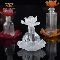 Botol parfum kristal bunga Camellia, sumbat Dekorasi botol aroma dengan kotak hadiah