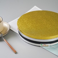 Plateau à gâteau en carton ondulé Sunshine, taille personnalisable, qualité alimentaire, résistant à la graisse, feuille d'aluminium dorée, épaisseur 12 mm, pour le pain