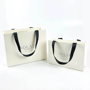 Custom <strong>Printed</strong> Personalized Logo Thick Fashion Premium Luxury White Cardboard Paper Shopping Hang <strong>Bag</strong> For Clothing Retail Shop - Product Image 2