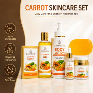 Conjunto de Cuidados com a Pele Facial de Colágeno e Vitamina C com Cenoura para Clareamento e Remoção de Manchas Escuras para Todos os Tipos de Pele - Product Image 3