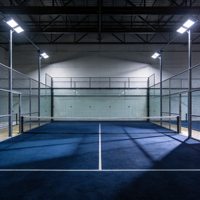 Vente en gros directe d'usine, ensemble de terrain de padel panoramique OEM, respectueux de l'environnement, imperméable, garantie 5 ans, 10x20m, design italien
