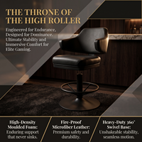 Chaise de casino moderne en cuir avec accoudoirs robustes, pivotante à 360°, garantie 5 ans, pour bar à domicile et hôtel