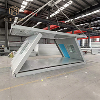 Maison conteneur préfabriquée pliable de 20 pieds ou 40 pieds, extensible et détachable, pour servir de bureau, d'hôtel, de magasin extérieur ou de kiosque