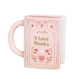 Mug en céramique 3D en forme de <span class=keywords><strong>livre</strong></span>, 400 ml, peint à la main, avec poignée ornée, cadeau original pour les amoureux des livres - Product Image 5