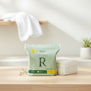 Lael-Toallas sanitarias de algodón orgánico, paquete de 7 compresas menstruales medianas - Product Image 3