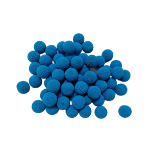 Bola karet pembersih tabung kondensator biru 17mm untuk pipa spons pembersih bola karet - Product Image 2