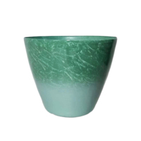 Pot de fleurs conique en plastique PP texturé marbré dégradé, durable et brillant, avec drainage, pour la décoration intérieure et extérieure de la maison et du jardin