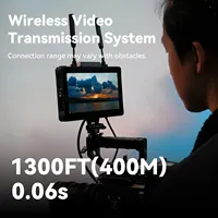 Hollyland Pyro 7 Émetteur-récepteur vidéo sans fil Moniteur de champ de caméra 7 "Portée de 400m Latence de 60ms 2.4GHz et 5GHz double bande