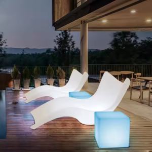 Luminous <b>Outdoor</b> Lounge Chair <b>Plastic</b> Ip68 Waterproof Pool Lounge Chair Suitable for <b>Outdoor</b> Swimming Pool Courtyard Pool - Product Image 6