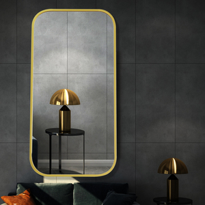 Arte contemporanea Deco <span class=keywords><strong>parete</strong></span> oro spazzolato alluminio <span class=keywords><strong>specchio</strong></span> stretta cornice <span class=keywords><strong>per</strong></span> soggiorno bagno o <span class=keywords><strong>ingresso</strong></span> <span class=keywords><strong>ingresso</strong></span> - Product Image 2