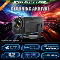 Projecteur Portable HY320 Android 14 Double Wi-Fi 6 Projecteur Natif 1080P 290 ANSI 1920*1080P Cinéma Maison Amélioré Mini Projecteur HY320