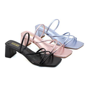 <span class=keywords><strong>Sandali</strong></span> con <span class=keywords><strong>Tacco</strong></span> <span class=keywords><strong>Medio</strong></span> Grosso da 5,5 cm per Donna, Prezzo di Fabbrica, <span class=keywords><strong>Estivi</strong></span>, da Esterno, con Punta Aperta e Allacciatura - Product Image 1