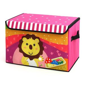 Ready to Ship Factory Wholesale Cartoon Style Colorful Oxford Fabric Non Woven Foldable Toy <b>Storage</b> <b>Box</b> Kids Organization - Product Image 3