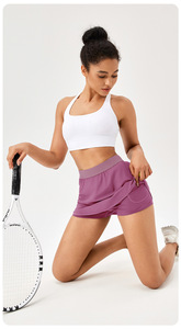 Jupe de golf 2 en 1 pour femmes jupe de tennis taille haute pour pickleball, padel, vêtements de tennis et jupe de sport d'entraînement pour vêtements de tennis - Product Image 5