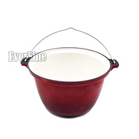 Cocotte en fonte émaillée 11L/16L, compatible gaz et induction, sans couvercle