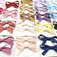 Lot de pinces à cheveux en ruban polyester couleur unie, vente en gros d'usine, colorées et adorables pour bébés, écolières, femmes et filles