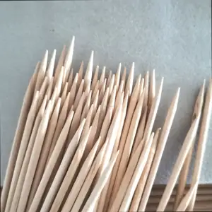 Wooden Stick Factory Price Disposable BBQ Sticks Birch Wooden Skewer Bbq Rotisserie / Bbq Skewer