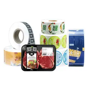 Rouleau de vinyle d'autocollants ronds avec impression de logo personnalisé en gros Cadeau décoratif personnalisé Étiquette d'étanchéité à jet d'encre pour emballage alimentaire