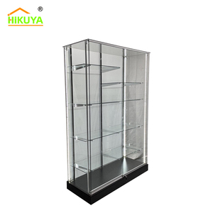 Factory Custom Temper Glass <strong>Display</strong> <strong>Case</strong> Glass Showcase Glass <strong>Display</strong> Cabinet With 2 LED Lights - Product Image 1