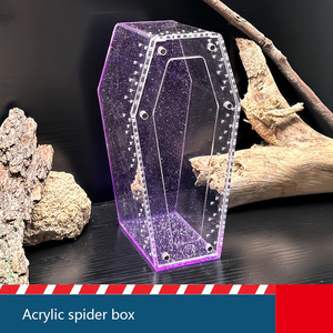 Transparante Acryl Klimmende Dierenvoeding Desktop Display Doos Reptiel Sterke Magnetische Spin Insectendoos Met Ventilatiegaten - Product Image 4
