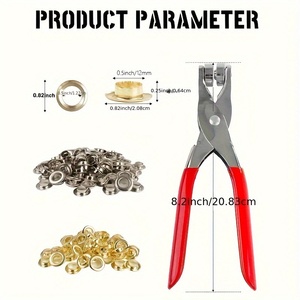 Kit d'outils pour boutonnières, <span class=keywords><strong>Pince</strong></span> à perforer manuelle portable, <span class=keywords><strong>Pince</strong></span> à rivets manuelle, <span class=keywords><strong>Pince</strong></span> à œillets métalliques de 12 mm, <span class=keywords><strong>Pince</strong></span> à œillets - Product Image 5