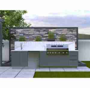 2026 Dorene pequeña cocina al aire libre personalizada 304 conjunto modular de acero inoxidable ensamblado listo - Product Image 1